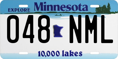 MN license plate 048NML