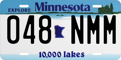 MN license plate 048NMM