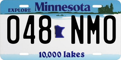 MN license plate 048NMO