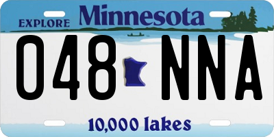 MN license plate 048NNA