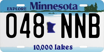 MN license plate 048NNB