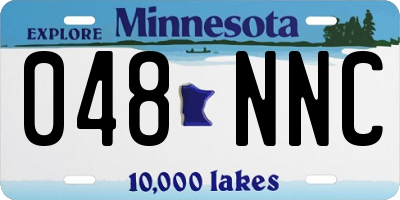 MN license plate 048NNC