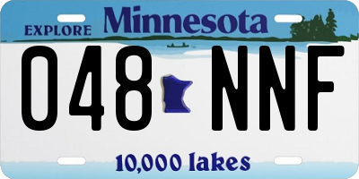 MN license plate 048NNF
