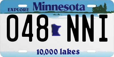 MN license plate 048NNI