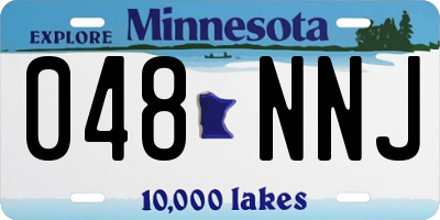 MN license plate 048NNJ