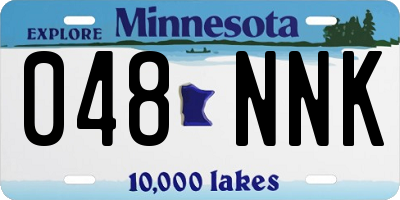 MN license plate 048NNK
