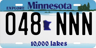 MN license plate 048NNN