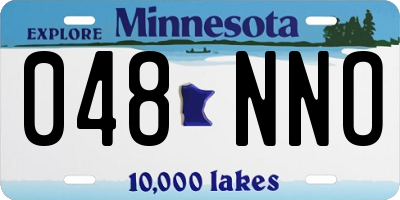 MN license plate 048NNO