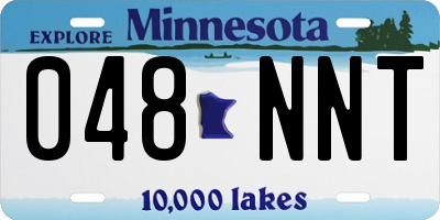 MN license plate 048NNT