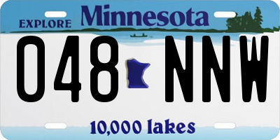 MN license plate 048NNW