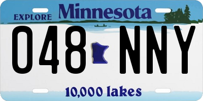 MN license plate 048NNY