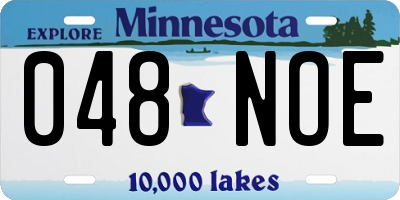 MN license plate 048NOE