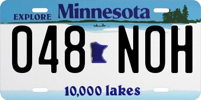 MN license plate 048NOH