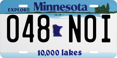 MN license plate 048NOI