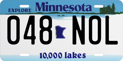 MN license plate 048NOL