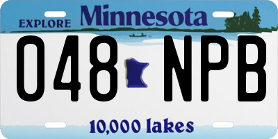 MN license plate 048NPB