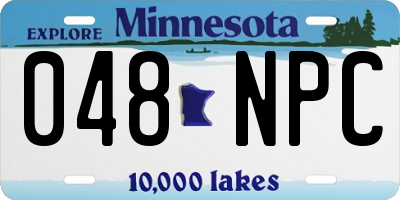 MN license plate 048NPC