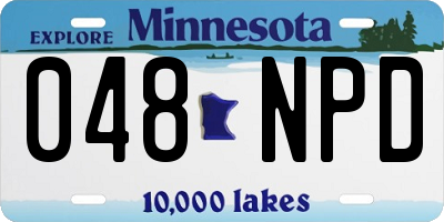 MN license plate 048NPD