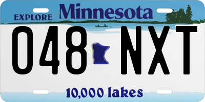 MN license plate 048NXT