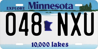 MN license plate 048NXU