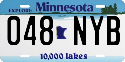 MN license plate 048NYB