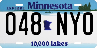 MN license plate 048NYO