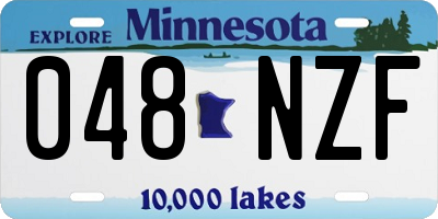 MN license plate 048NZF