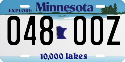 MN license plate 048OOZ