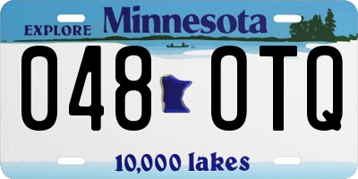 MN license plate 048OTQ