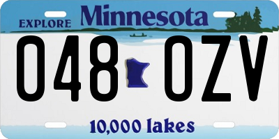 MN license plate 048OZV