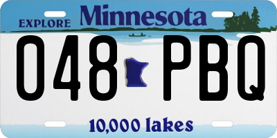 MN license plate 048PBQ