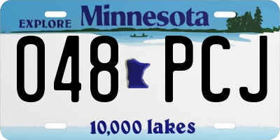 MN license plate 048PCJ