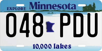 MN license plate 048PDU