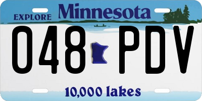 MN license plate 048PDV