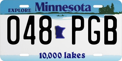 MN license plate 048PGB