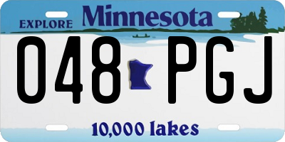 MN license plate 048PGJ