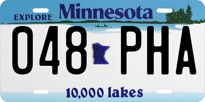MN license plate 048PHA