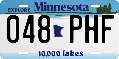 MN license plate 048PHF