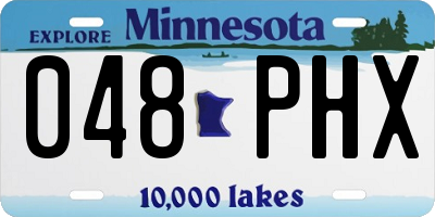 MN license plate 048PHX