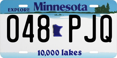 MN license plate 048PJQ