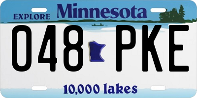 MN license plate 048PKE