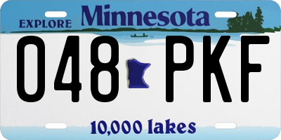 MN license plate 048PKF