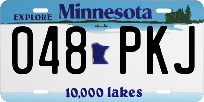 MN license plate 048PKJ