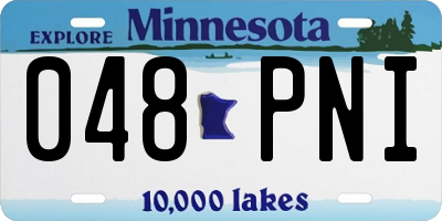 MN license plate 048PNI