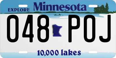 MN license plate 048POJ