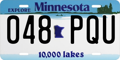 MN license plate 048PQU