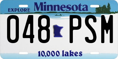 MN license plate 048PSM