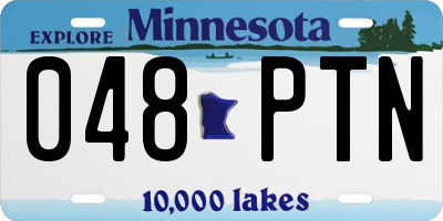MN license plate 048PTN
