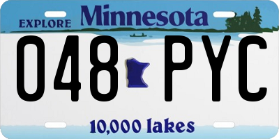 MN license plate 048PYC