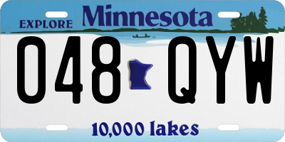 MN license plate 048QYW